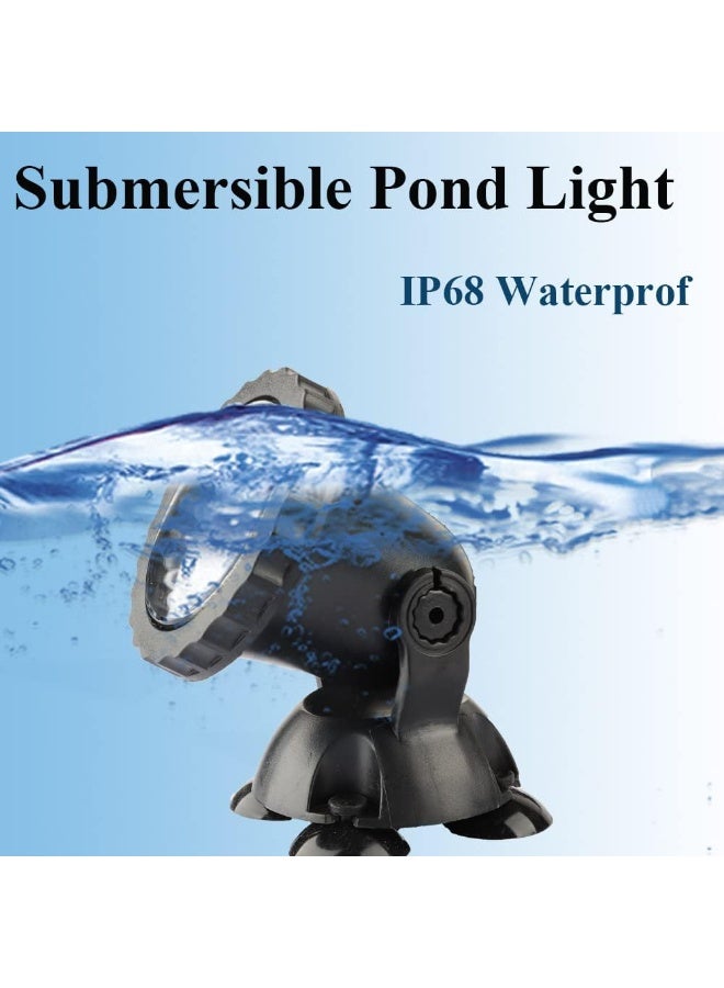 تغيير اللون أضواء البركة IP68 أضواء مقاومة للماء ضوء نافورة تحت الماء LED الغامرة الملونة القابلة للتعديل ضوء بقعة الفناء للحديقة في الهواء الطلق نافورة العشب شلال (1 في مجموعة) - Image 5